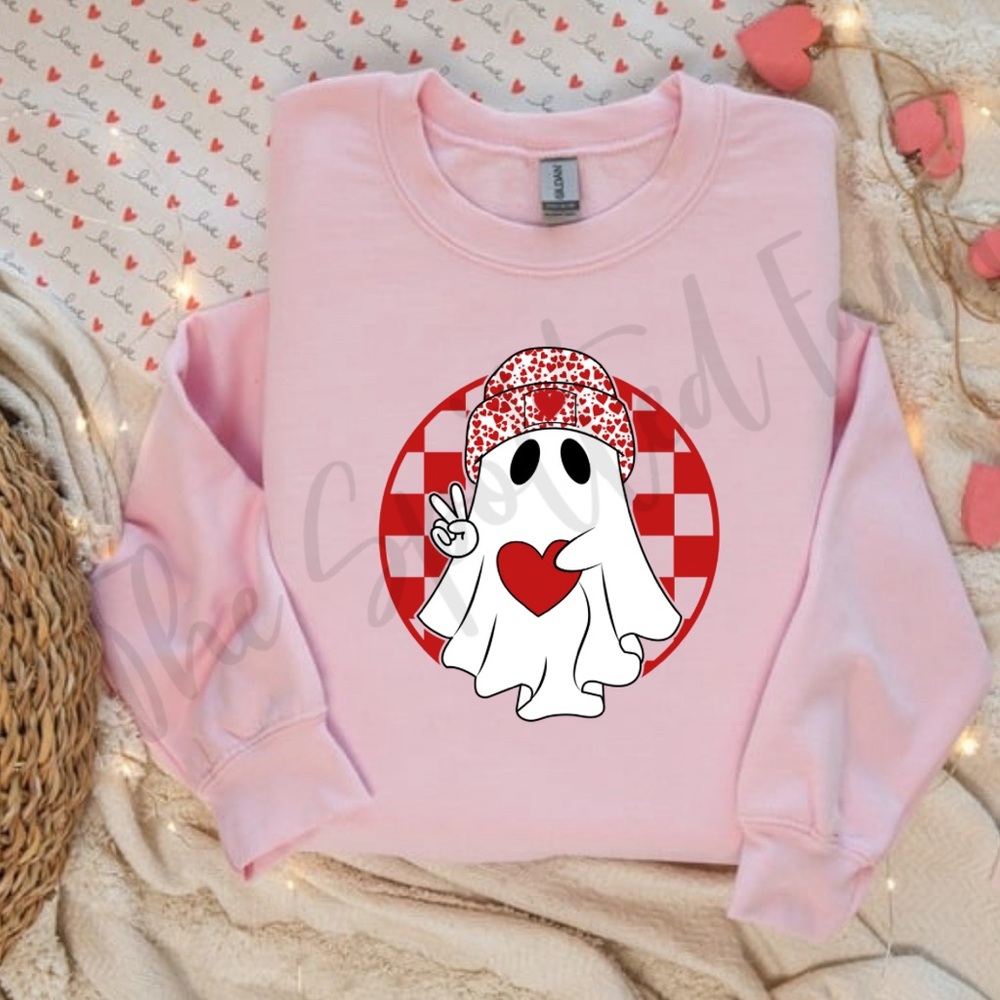 Valentine’s Day Boujee Ghost Crewneck Sweatshirt